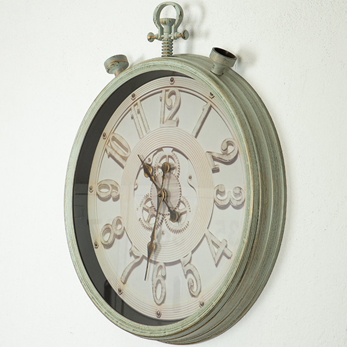 ESTHETI home Roloi Toixou Plastiko me Ganazia Antike Ekrou/Mpez 61x7.8x71.5cm 753-12013